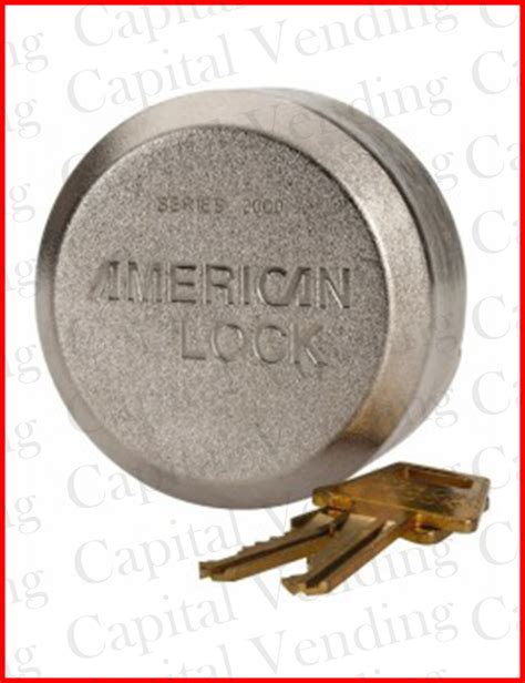 American Or Master Puck Lock With Two Keys Keyed Alike