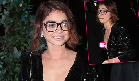 so exposed sarah hyland flashes nipple bare thighs in tiny party dress