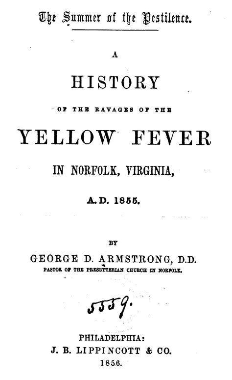 The summer of the pestilence. A history of the ravages of the yellow