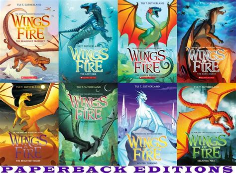 Tui T Sutherland WINGS OF FIRE Series PAPERBACK Collection Set of Books