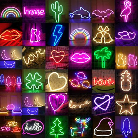 Neon Wall Light Lightning Led Neon Sign Usb Neon Letters Lights For