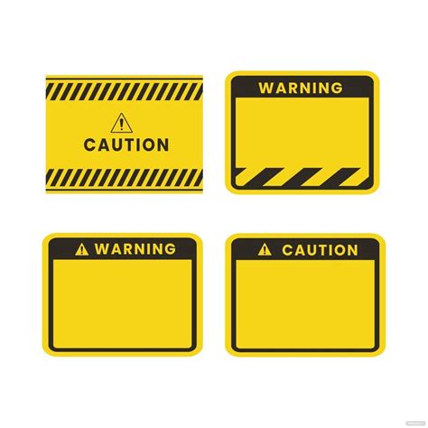 Traffic Warning Signs Vector In Illustrator Svg Eps Png