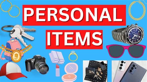 Personal Items Personal Things English Vocabulary Youtube