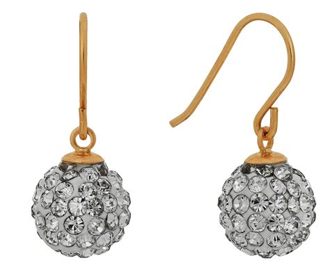 Revere 9ct Gold Crystal Glitter Ball Drop Earrings Reviews