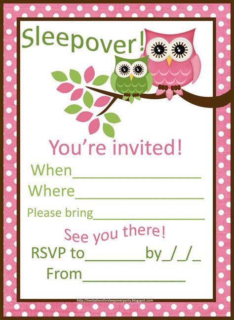 Pick your favorite invitation design from our amazing selection or create your own from scratch! INVITATIONS FOR SLEEPOVER PARTY | Sleepover invitations ...