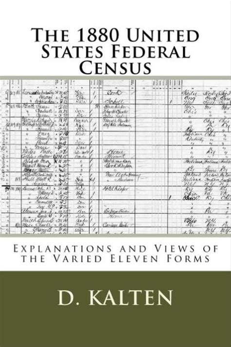 The 1880 United States Federal Census By D Kalten Read Online