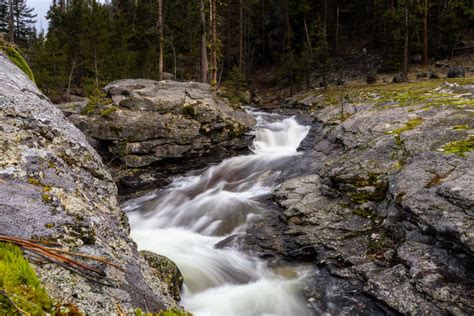 Bear Creek Falls In The Bitterroot Mountains Of Montana Usa Rhiking