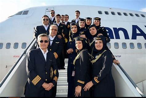 Iranair Cabin Crew Iran Air Flight Attendant Fashion Boeing 747