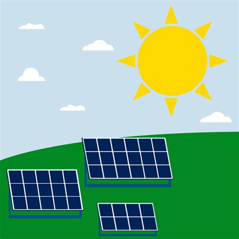 Sticker Button On The Theme Of Renewable Energy With Solar Panels Sun