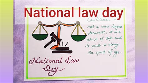 Poster Design On National Law Day Constitution Day Drawing Idea