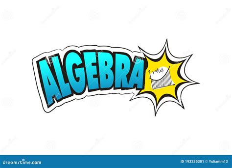 Logotipo Para La Asignatura Escolar De álgebra Ilustración Del Vector