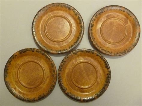 Dining And Serving 1412 Set Of 4 Mccoy Pottery Usa Canyon Mesa Saucers