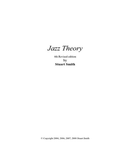 Jazz Theory Pdf Chord Music Harmony