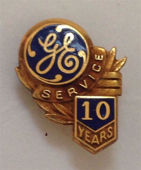 Vintage Ge General Electric 10k Gold Filled 10 Years Employee Service