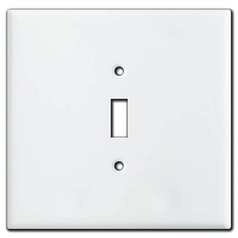 Jumbo 2 Gang Centered 1 Decora Switch Wall Plate Covers White