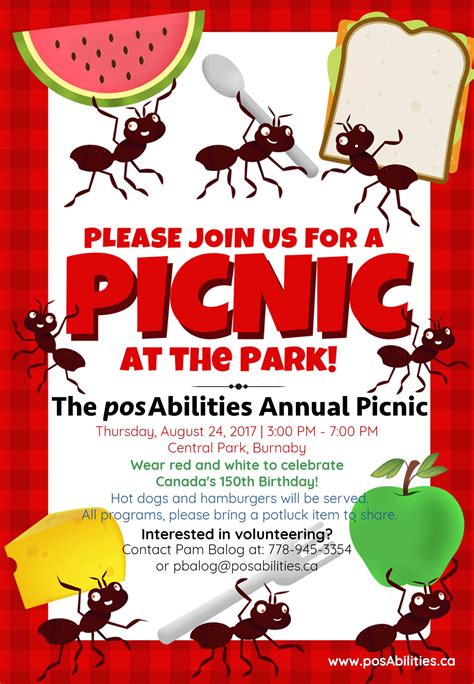 Posabilities Annual Picnic At The Park Posabilities