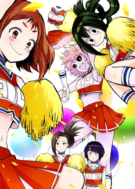 Uraraka Ochako Asui Tsuyu Yaoyorozu Momo Ashido Mina