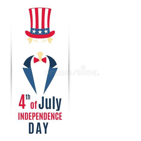 Greeting Banner For 4th Of July Usa Independence Day Stock Vector