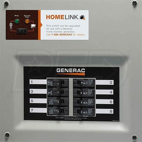 Generac 6854 30 Amp Homelink Upgradeable Pre Wired Manual Transfer