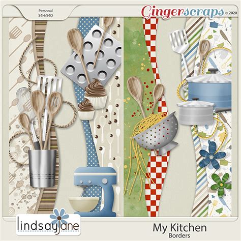 Gingerscraps Embellishments My Kitchen Borders By Lindsay Jane