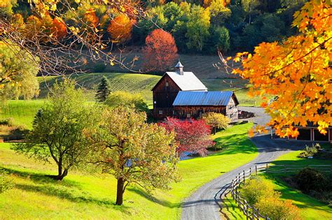 Autumn In Countryside Fall Autumn Vermont Colors Bonito Trees