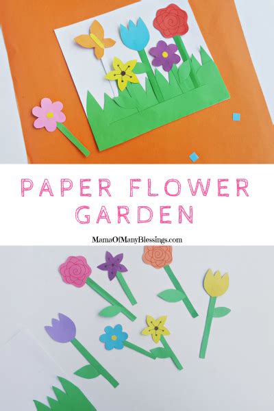 Kids Summer Craft Idea Paper Flower Garden