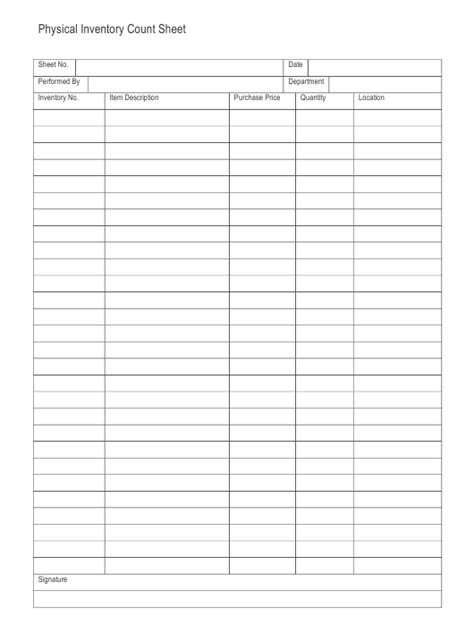 Over 100 excel files and over 100 links on microsoft excel. Physical Inventory Count Sheet Template Download Printable PDF | Templateroller