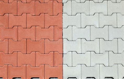 Red And Gray Interlocking Concrete Paver Blocks Tiles For Outdoor