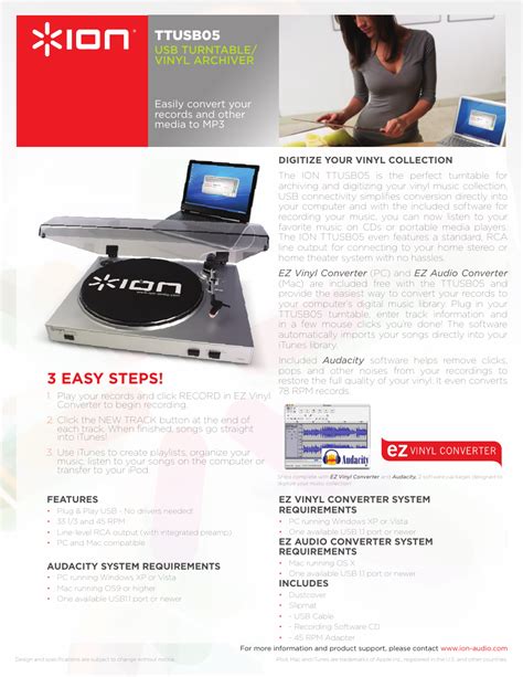 Ion Ttusb Turntable Manual