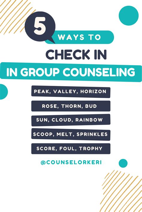 5 ways to check in during group counseling group counseling counseling school counseling lessons