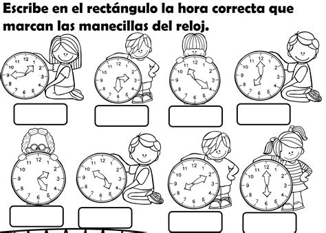 Matemáticas El Reloj Ficha 1 Actividades Del Reloj Actividades Reloj