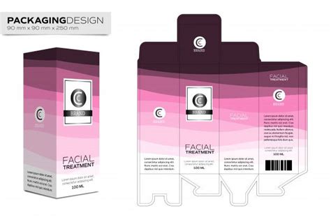 Premium Vector Packaging Design Template Box Layout For Cosmetic