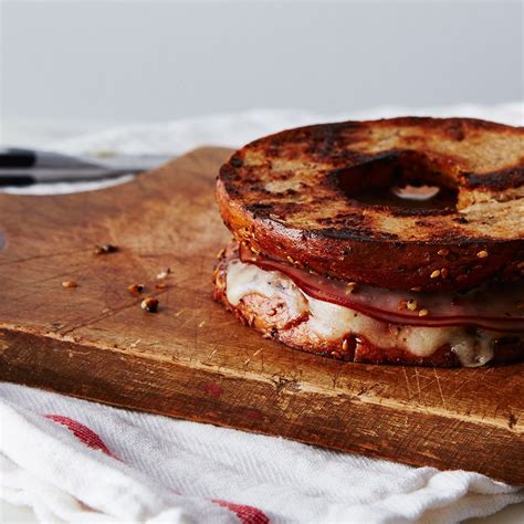 Inside Out Bagel Grilled Cheese Recipe On Food52 Recipe Food 52