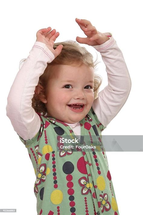 Cute Kid Girl Cheering Stock Photo Download Image Now Beautiful