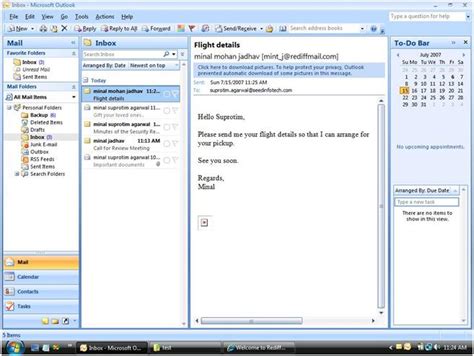 Working With Mails In Microsoft Outlook 2007 I Dotnetcurry