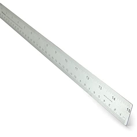 Officemate Classic Stainless Steel Metal Ruler 15 Inches With Metric