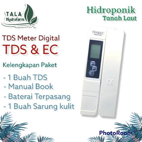 Jual TDS METER TDS EC PH METER SET HIDROPONIK ALAT UKUR PPM NUTRISI HIDROPONIK AB MIX