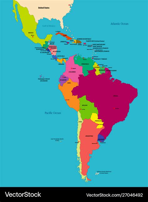 Political Map Latin America Royalty Free Vector Image Vrogue Co