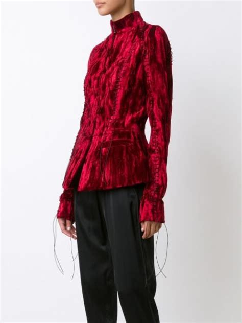 Haider Ackermann Laced Fitted Jacket Modesens