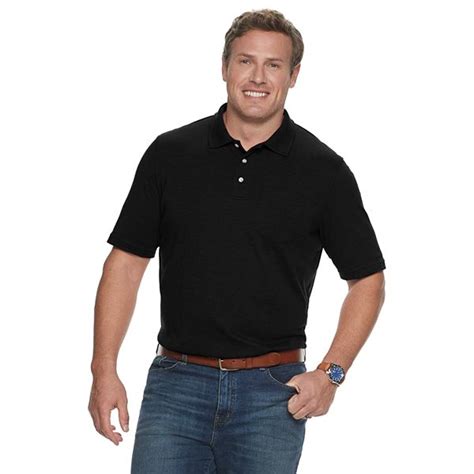 big and tall croft and barrow® classic fit extra soft interlock pocket polo