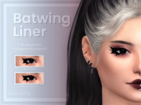 Batwing Eyeliner Eva Zetta Sims 4 Cc Eyes Sims 4 Cc Makeup Makeup Cc