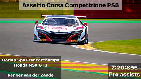 Assetto Corsa Competizione Ps Spa Francorchamps Honda Nsx Gt