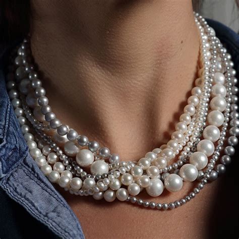 Multistrand Freshwater Pearl Necklace Victoria Six