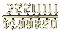 Old English Numerals 1-12 - Choose from 4 Sizes - Ronell Clock Co.
