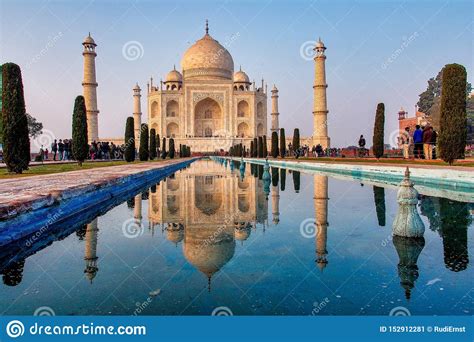 Taj Mahal In Agra City Uttar Pradesh State India Editorial Photo