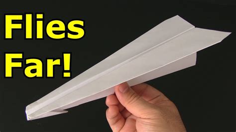How To Make A Paper Airplane That Flies Far Youtube
