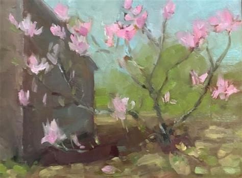 Daily Paintworks Magnolia Blossoms Original Fine Art For Sale