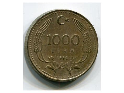 Turecko 1000 Lira 1990 Km 997 Numismatika Ostrava