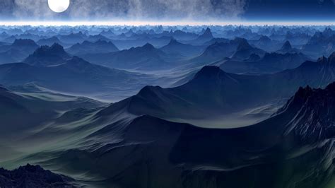 Fantasy Landscape Mountains In Fantasy World 4k
