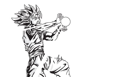 Tons of awesome goku black and white wallpapers to download for free. DRAGON BALL Z - Goku Black and White Design! by Jones34289 on DeviantArt